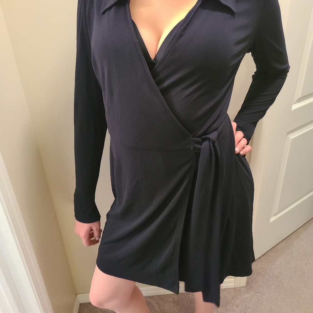 16.) Black Wrap Dress